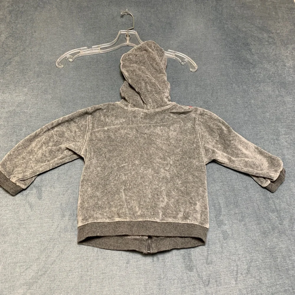 Nike Hoodie Toddlers 4T Gray Spellout Logo Kangaroo Pockets Full Zip Long Sleeve